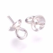 Stiftøsken til anborede perler m.m.. 925 Sterling sølv. 7 x 4 mm